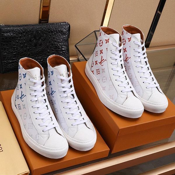 

drop ship tattoo sneaker boot mens shoes breathable fashion shoes high lace -up plus size sports men boots calzado deportivo para hombre, Black