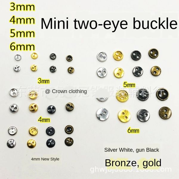 

mini diy button button two-eye doll clothes doll diy mini bjd accessories small small buttons metal buttons, Silver