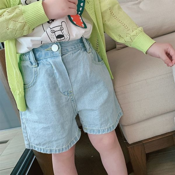 

кузнечик брата детской одежды 2020 новые случайные брюки подростковых для девочек потерять корейский случайный брюки джинсы и джинсы шорты, Blue