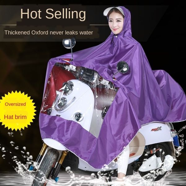 

hftxu ~ car raincoat plus transparent double pedal motorcycle women's hoodie korean motorcycle electric vehicle electric vehicle style, Red;brown