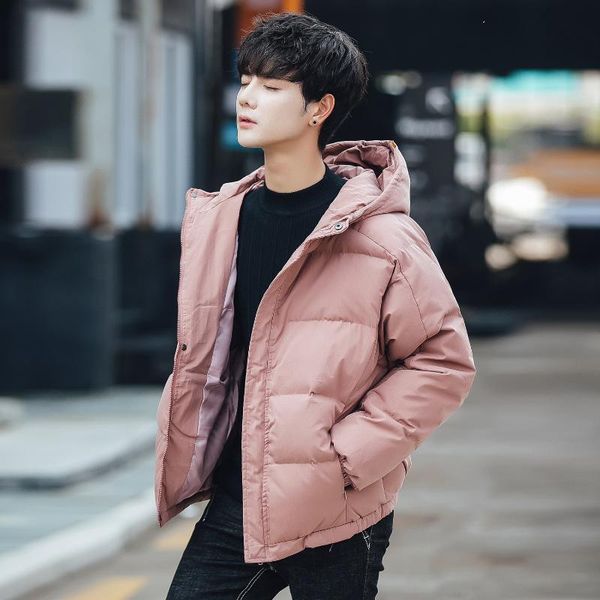 

men lovers big yards men's wear loose male young students down cotton-padded clothes coat, Black
