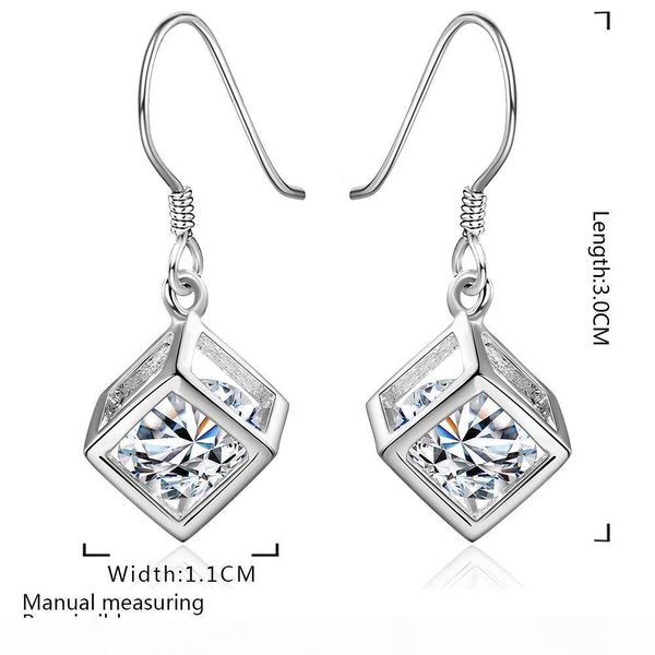 

d 2019 new us gia certificate 2 ct earrings for women emulational diamond earring wedding earring lovers gift gemstone earrings, Golden