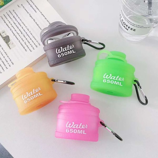 

kettle bottle candy colors 3d case for airpods 1 2 pro charging box soft silicone wireless bluetooth earphone protective cover