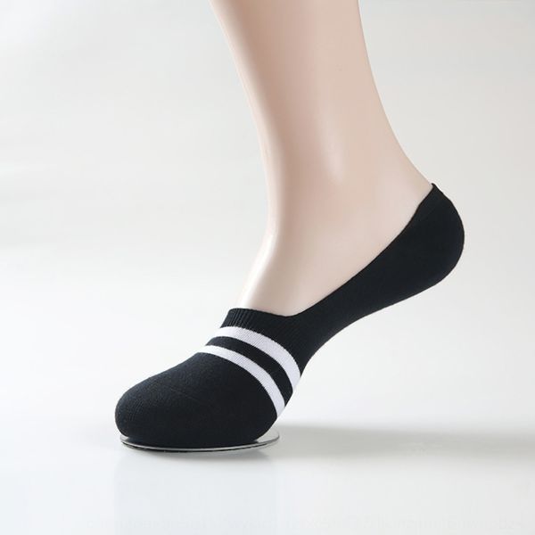 

ins summer men's invisible silicone silicone non-slip parallel bars boat socks breathable shallow mouth men's invisible socks sock, Black