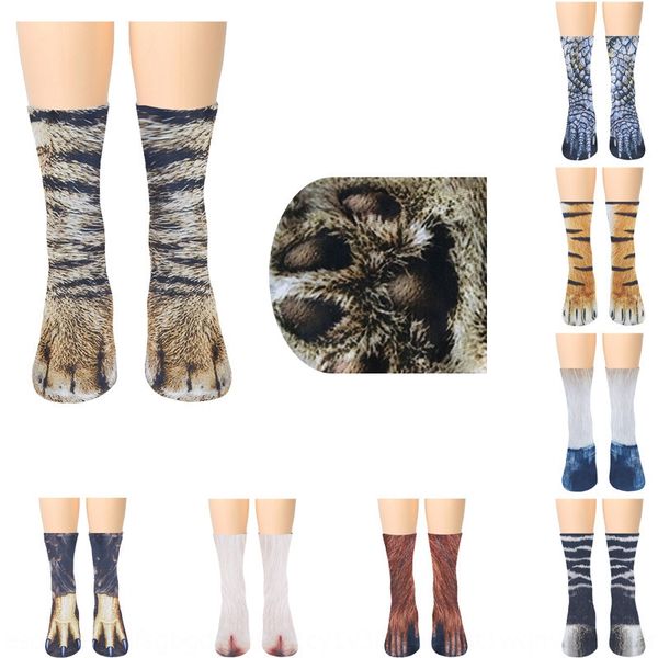 

3dprint animal foot simulation and claw digital simulation socks animal printed socks, Pink;yellow