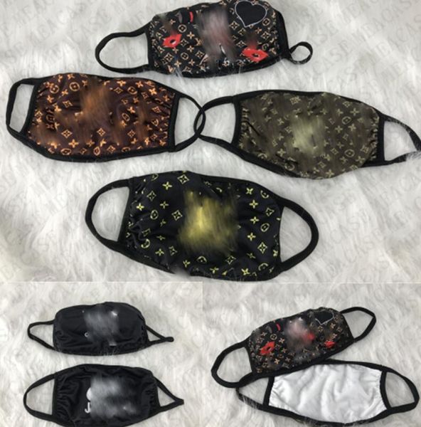 

washable fashion face mask women men double layers silk fabric masks letters print fashion facemask breathable half face cover dhl d73103, Blue