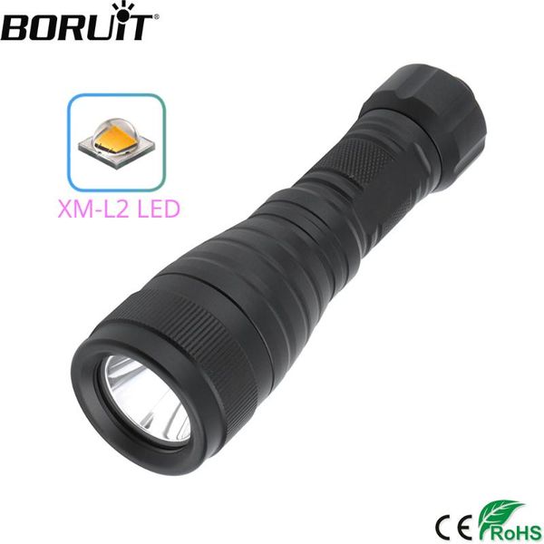

flashlights torches boruit div05 led scuba diving high power xm-l2 2000lm torch underwater 150m lantern 18650 diver submarine light