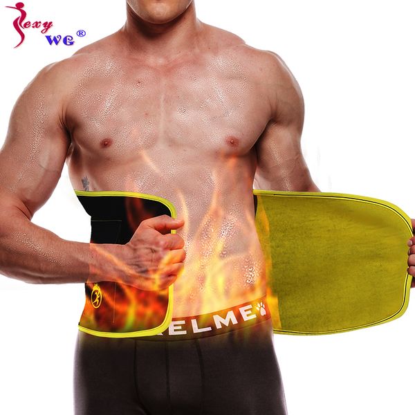 

sexywg waist suports strap tatical belt slimming waist trainer body shaper men sports neoprene sana shapewear fajas cincher, Black;gray
