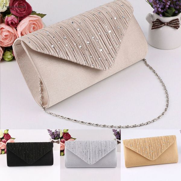 

2020 womens diamante ladies clutch envelope shoulder card holder phone bag purse wedding bridal prom handbags