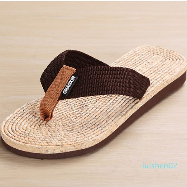 

2020 summer men flip flop shoes beach holiday sandals non-slide male slippers men flats casual shoes delivery l02, Black