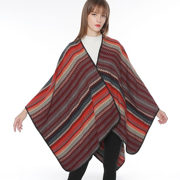 

2019 new us version wavy cashmere 2019 new us version wavy cashmere cloak shawl cloak shawl, Blue;gray