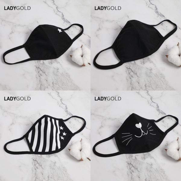 

200pcs dener camouflage mask wasable breatable fa mask sunproof dustproof cycling sports mout er wit retail box#486, Black