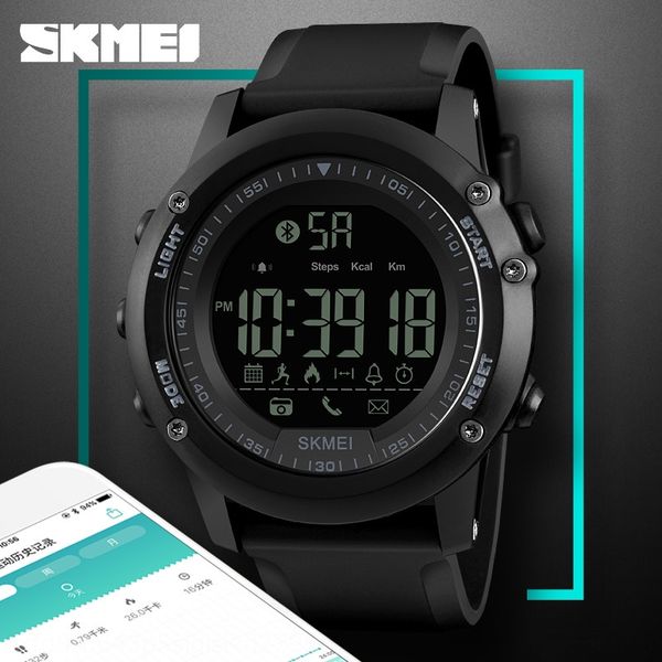 

skmei shikemei 1321 men's casual electronic multi-function quartz electronic quartz watch step-counting watch with bluetooth, Blue