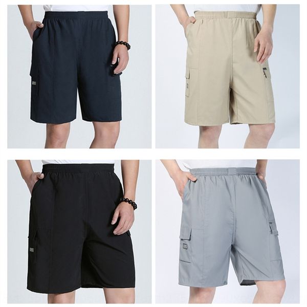 

middle-aged beach pants and men's shorts summer loose shorts cotton middle-aged dad men's casual beach pants