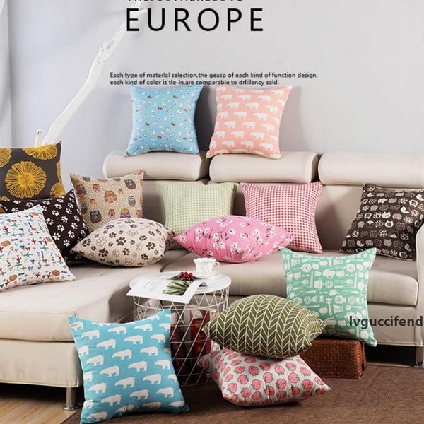 

pillow covers nordic pattern throw pillow case cartoon linen decorative pillows cushion cover sofa car office home decor 27 designs yw3674