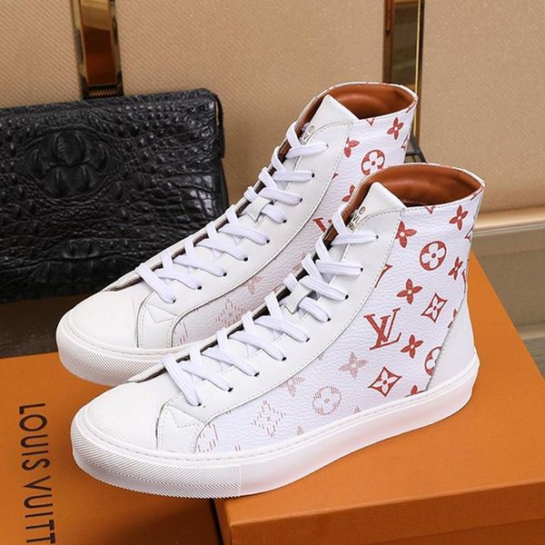 

fast delivery tattoo sneaker boot mens shoes breathable vintage shoes high lace -up plus size men boots zapatos de moda para hombre, Black