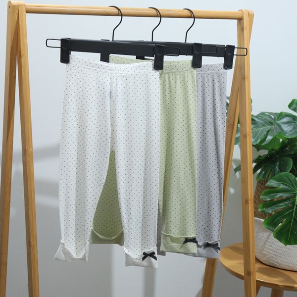 

new children's leggings girls capri cotton thin pothole tight butterfly tight pants girls western style bow pants, Blue