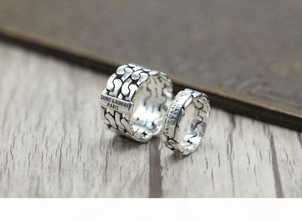 

s925 стерлингового серебра мужчин кольцо тенденции личности, подготовленной замкнутое кольцо панк ветер, чтобы сделать старый стиль подарок, Slivery;golden