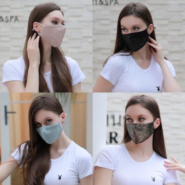 

1000pcs breathing face masks earloop foldable washable mouth masks sponge dustproof mask protective masks opp bag#365, Black