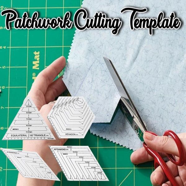 

patchwork cutting template acrylic ruler cutting ruler diy sewing tools for patchwork template #35, Black