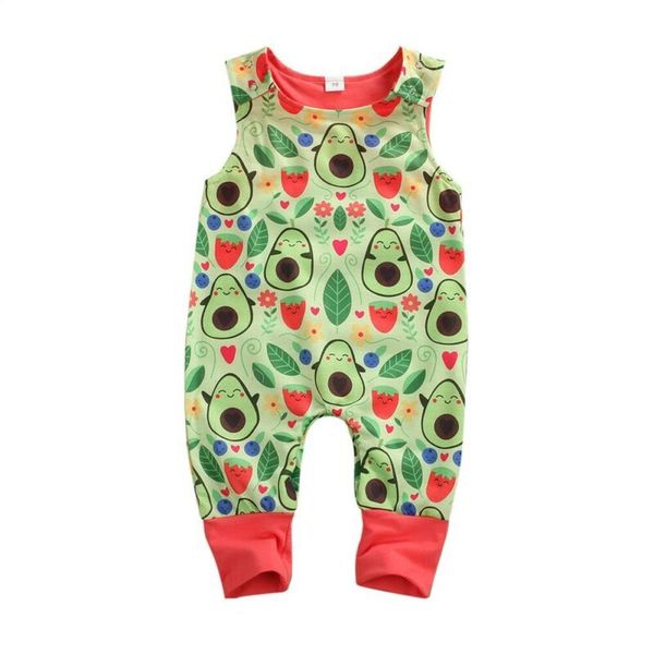 

0-24m cute newborn baby boy girl sleeveless print cotton romper jumpsuit playsuit outfits baby clothes t200721, Blue