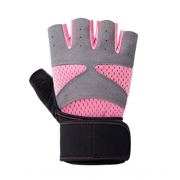 

weightlifting fitness wrist strap and gloves women' breathable anti-skid wristband sportshalf finger sports gloves thin, Blue;gray