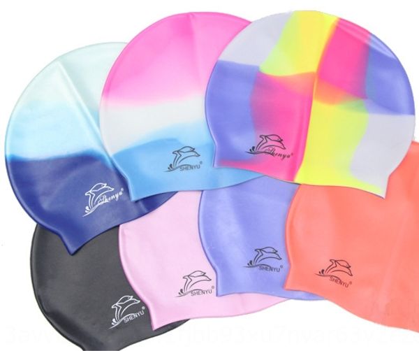 

men's and silicone swimming cap women's children's silicone swimming cap