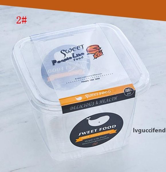 

clear cake box transparent square mousse plastic cupcake boxes with lid yoghourt pudding wedding party supplies packing box ffa3160