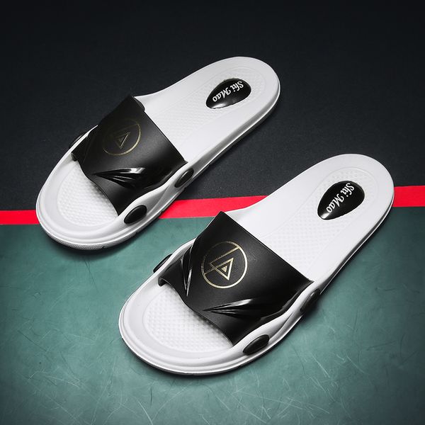 

2020 new slippers men slides men sandals house home slippers for summer, Black