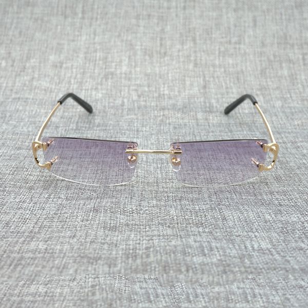 

wire vintage c small lens sunglasses men rimless square sun glasses women for outdoor club clear glasses frame oculos shades ch01, Blue
