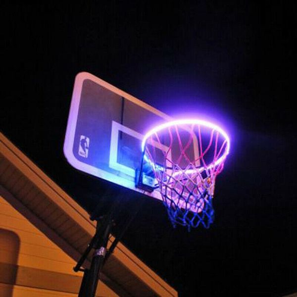 

new solar led hoop light for lighting basketball rim,playing basketball at night,for boys bedroom home outdoor garden decoration