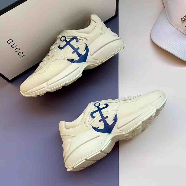 

size35-45 with box,r luxury leather casual sports shoes, fashionable rhyton sneakerss, comfortable versatile,gg