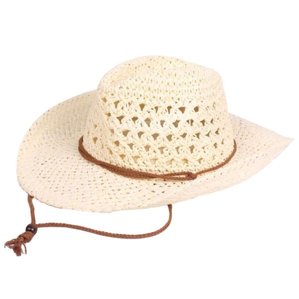 

women men straw paper sun proof casual foldable with roll up solid wide brim hollowed out summer travel beach cowboy hat weaving, Blue;gray