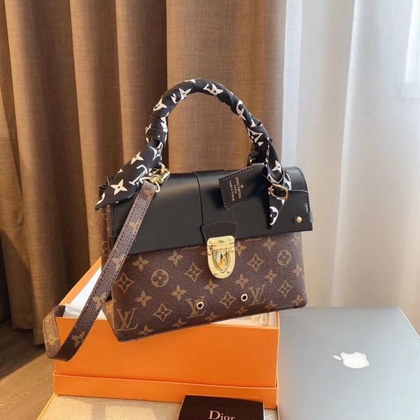 

20 luxury designer handbags for women leather luxury louÃ¬s vuÃ¬ttÃµn handbags for women one-shoulder fashion bags, Golden;silver