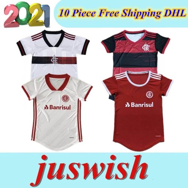 

20 21 women flamengo diego ribeiro internacional rs soccer jerseys guerrero h. dourado gabriel football shirt camisetas de futebol, Black;yellow
