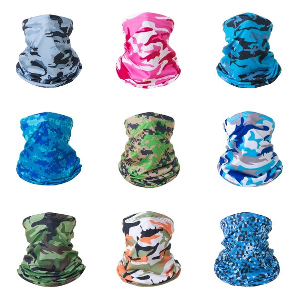 

new summer muffler ice fishing scarf uv protection camouflage scarf face neck gaiter dust hiking cycling bandana drop shi #949#528, Black