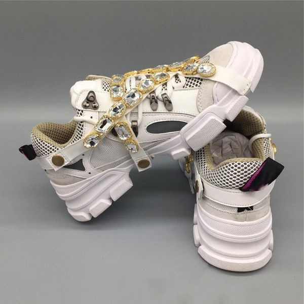 

аутентичные кристаллы flashtrek sneaker с съемные повседневная обувь мужчины женщины скалолазание lace -до походные ботинки кроссовки с коро, Black