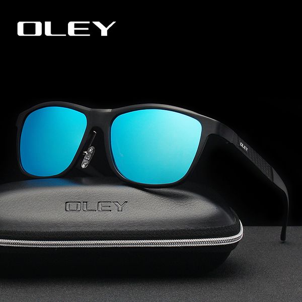 

oley brand men's polarized sunglasses business classic full frame aluminum magnesium glasses women uv400 goggles, White;black