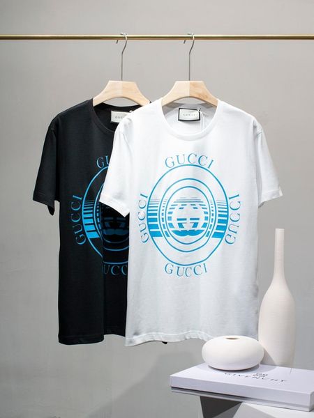 

20ss new arrival paris designer round logos print tshirts crewneck short sleeve tee breathable shirt streetwear tshirt outdoor t-shirt 6.28, Black;green