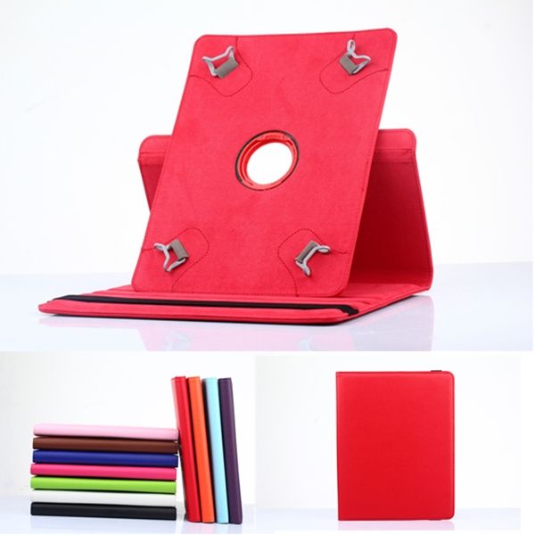 

universal 360 degree rotation pu leather stand tablet cover case for 7 8 9 10 inch protective case