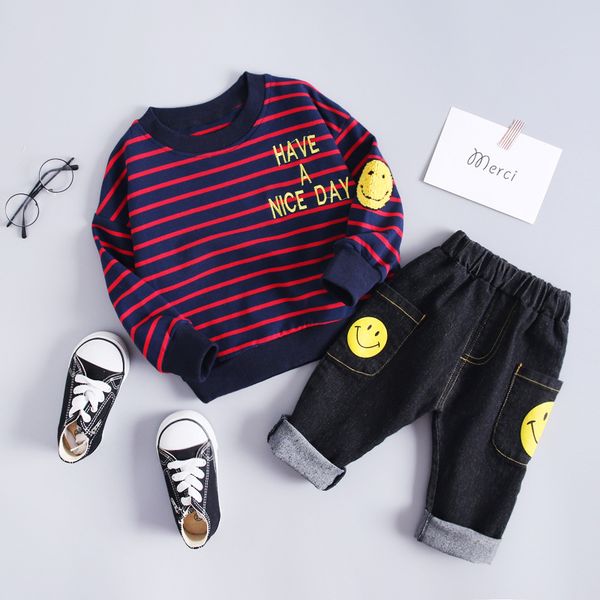 

new 2020 boys and girls spring and autumn suits small and medium-sized children's cotton long sleeve two-piece suit a1, White