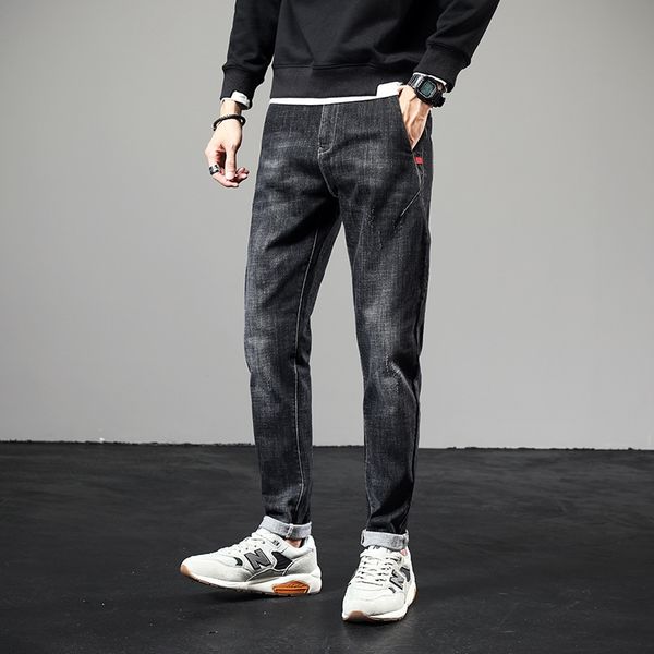 

wf3wf autumn pants men's korean-style trendy slim fit all-match trousers slim fit small feet youth straight fashionable and trousers an, Blue