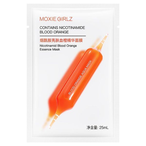 

Blood Orange Essence Mask Exfoliating scrub Face mask Oil-control Lighten fine lines hydrated easy to absorb mask Acne treatment mascarilla