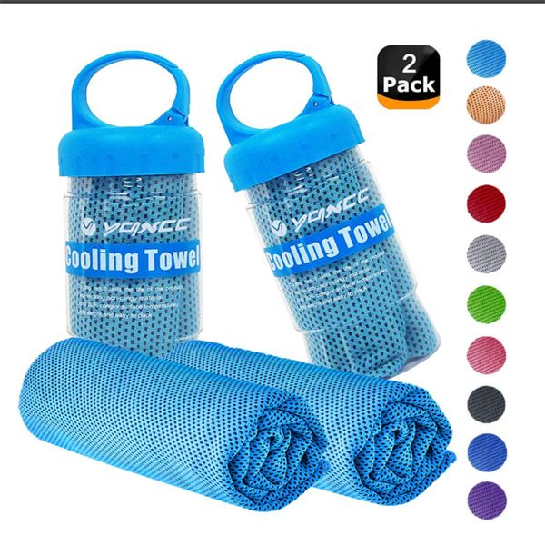 

sport towel cooling towels fast cooling ice microfiber soft breathable jogging running riding enduring instant chill towels new, Black