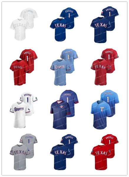 

мужчины женщины молодежь техас рейнджеры 1 элвис андрус # 00 игрок пользовательские джерси бейсбол джерси, Blue;black