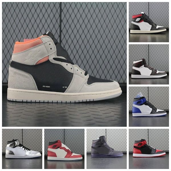 

1 gold 3 mens basketball shoes chicago bred banned black toe unc white royal blue fragment 1s men sports sneakers designer