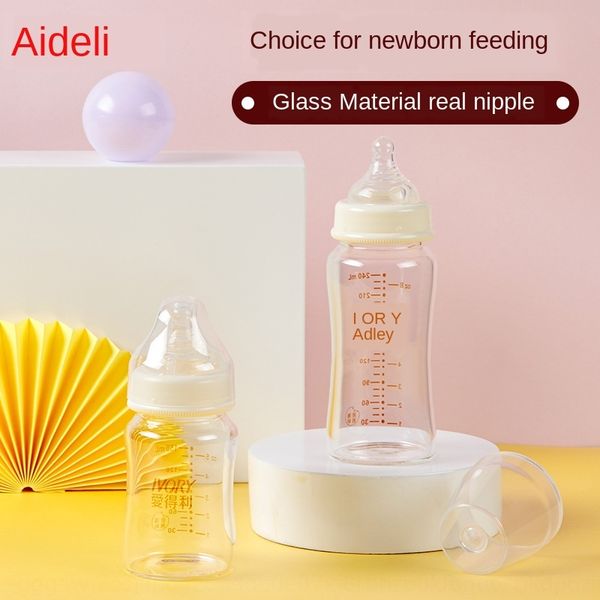 

edeli glass milk glass bottle wide caliber newborn baby bottle 150ml/180ml/240ml/300ml