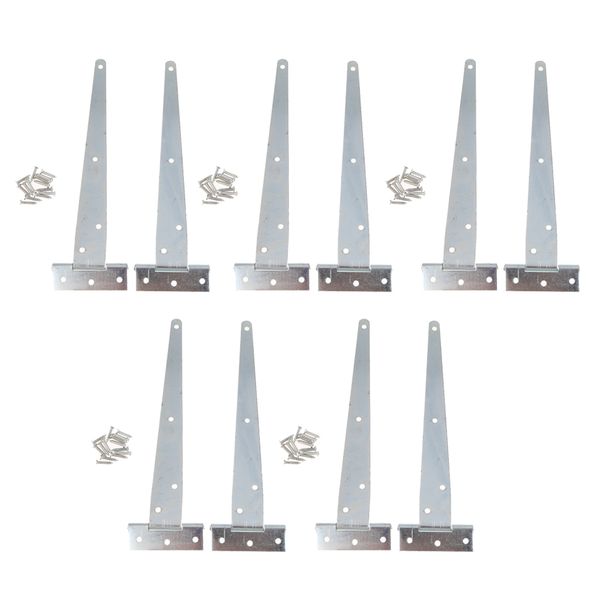 

5 pair t hinge tee gate door shed hinge coated light safe