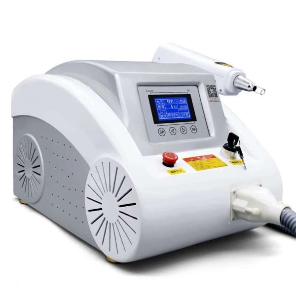 Venda quente 1064nm 532nm Q switched Nd Yag Laser máquina para remoção de tatuagem sobrancelha pigmento remoção de rugas rosto negro descamação boneca de carbono