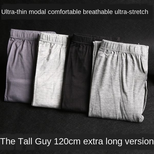 

lengthened men's modeier cotton warm underwear under autumn pants thin stretch underwear thermal single piece base pants thin tall, Black;white